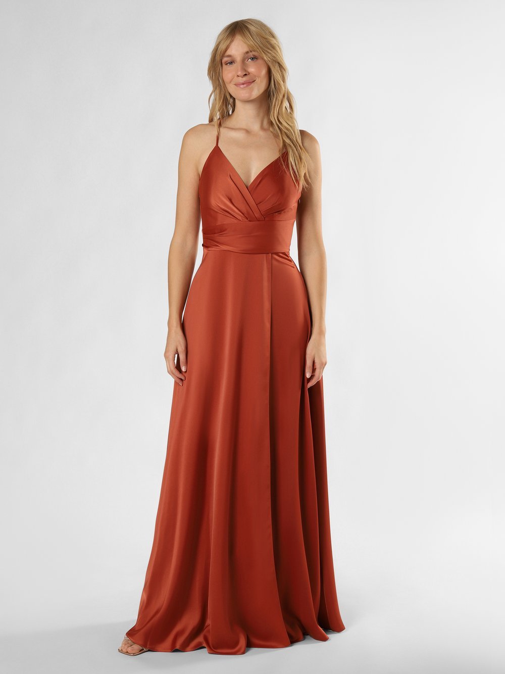 Marie Lund Abendkleid Damen Satin mehrfarbig, 34