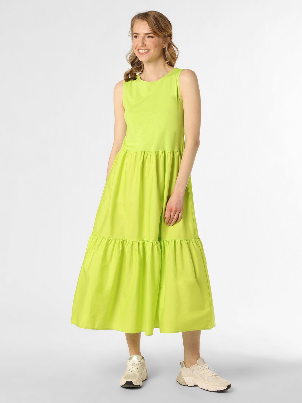 Rich & Royal Sukienka damska Kobiety Bawełna zielony jednolity, M
