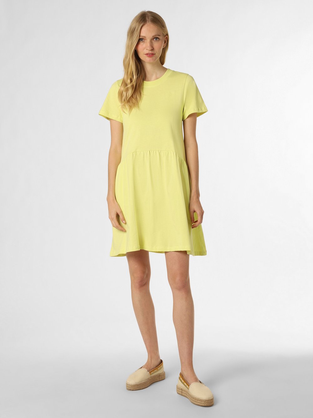 Rich & Royal Sukienka damska Kobiety Bawełna żółty|zielony jednolity, XS