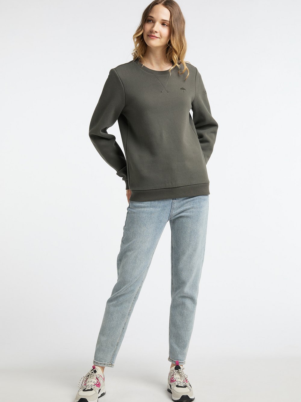 Schmuddelwedda Sweatpullover Damen Baumwolle grün, L