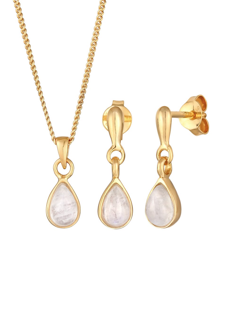 Thumbnail - Elli PREMIUM Schmuckset Damen Sterlingsilber gold, 45