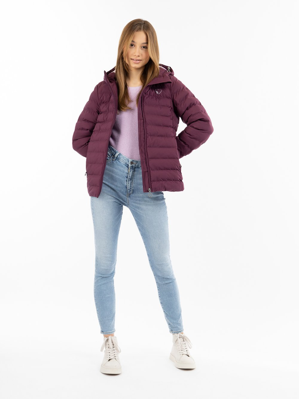 MyMo Wattierte Winterjacke Damen lila, S