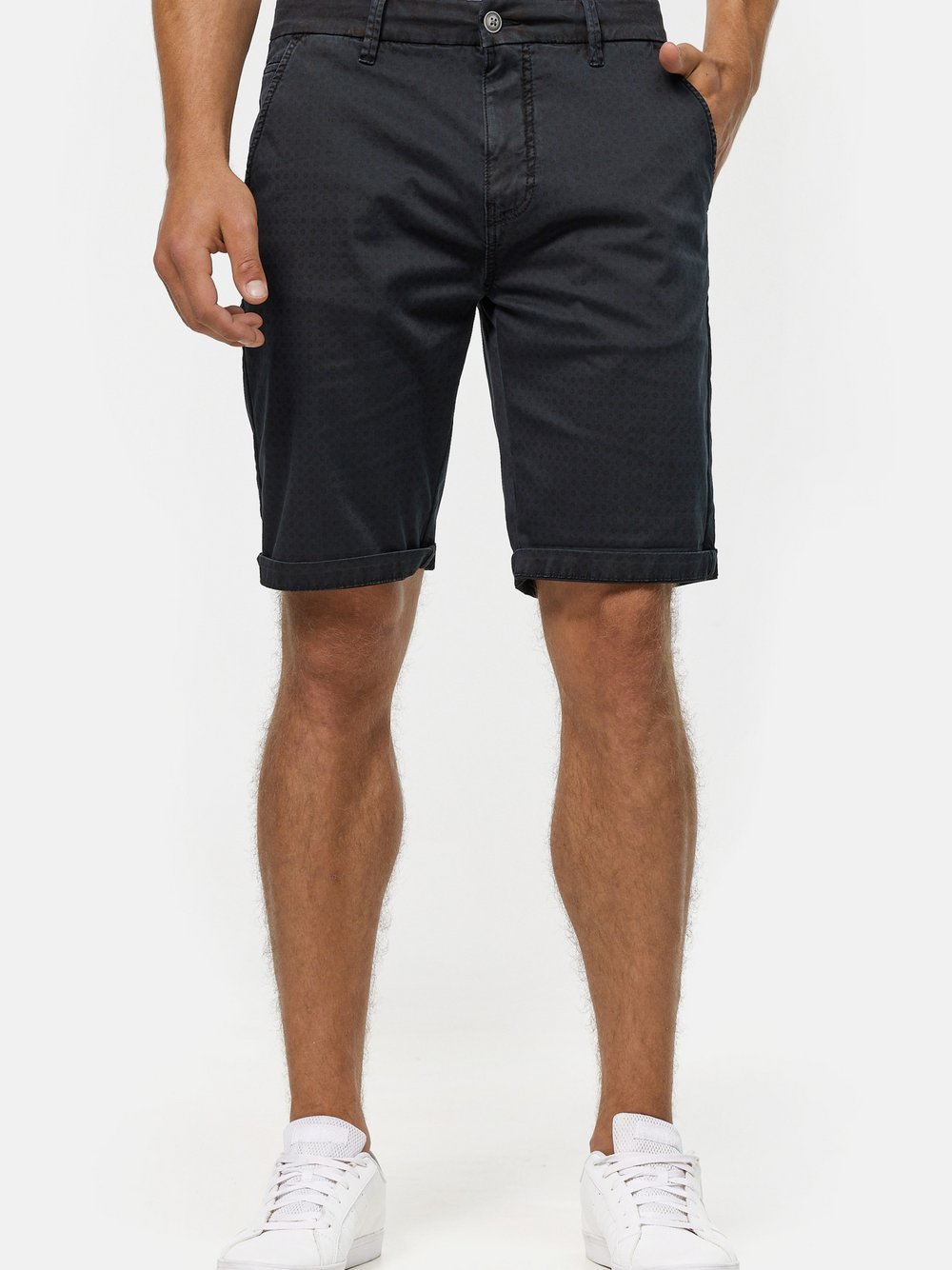 Indicode Shorts Chino Herren Baumwolle schwarz, S