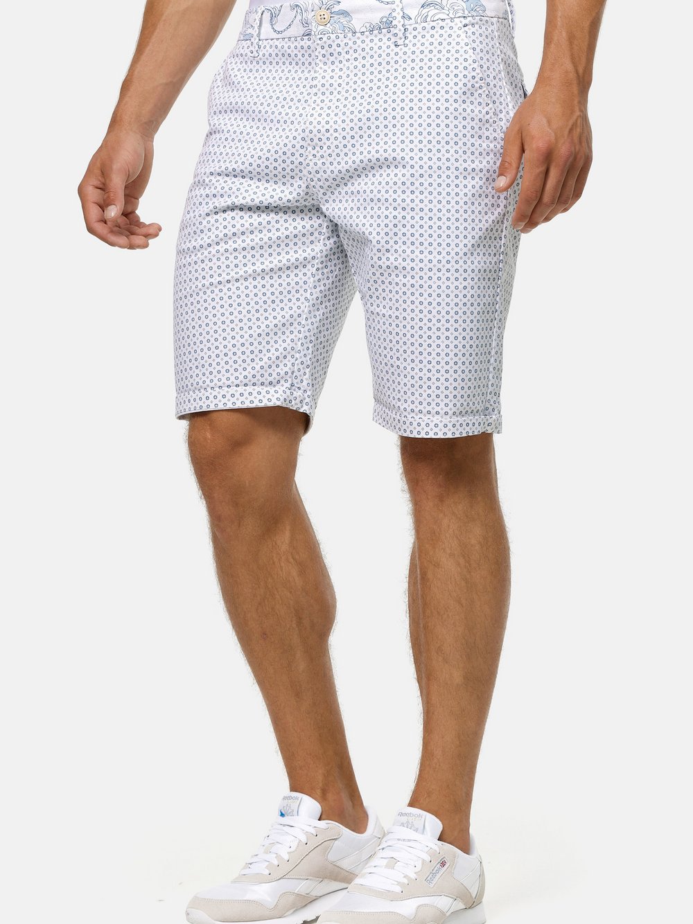 Indicode Shorts Chino Herren Baumwolle weiß, XXL