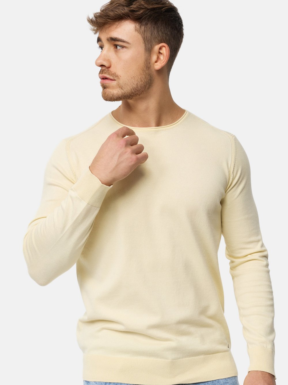 Indicode Strickpullover Herren Jersey gelb, XL