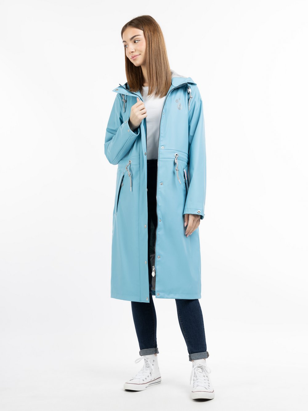 MyMo Regenmantel Damen blau, M