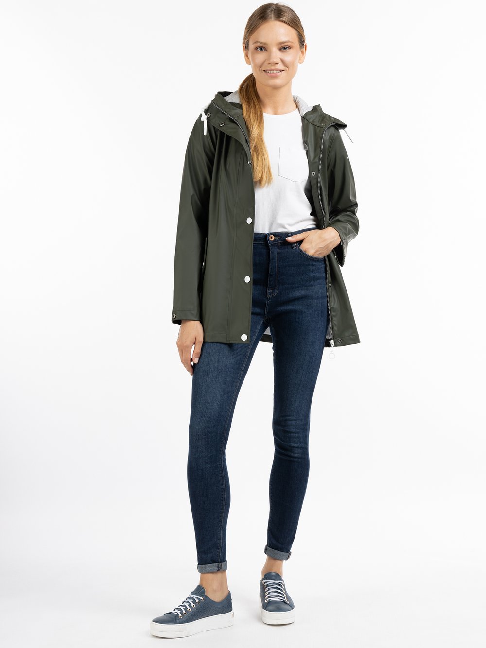 Dreimaster Regenjacke Damen grün, M