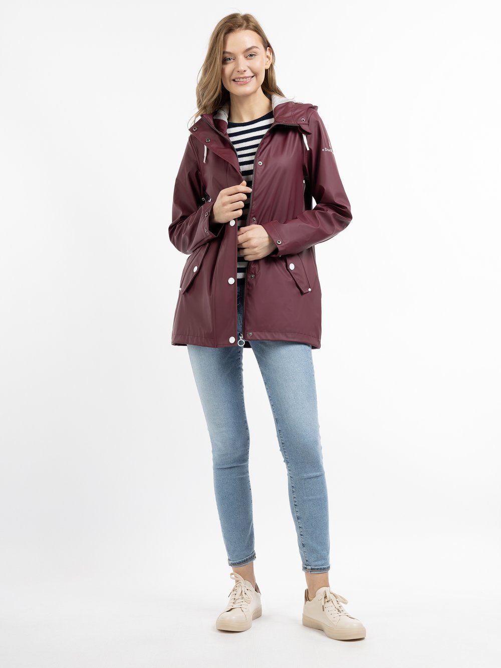 Dreimaster Regenjacke Damen rot, S