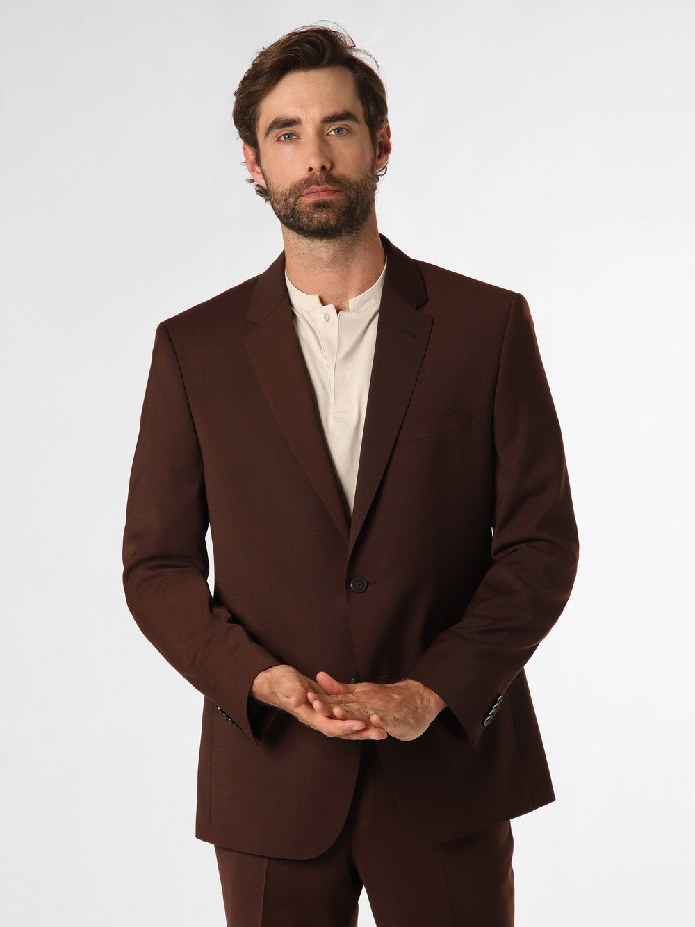 BOSS Baukasten-Sakko Herren Regular Fit Schurwolle mehrfarbig meliert, 94