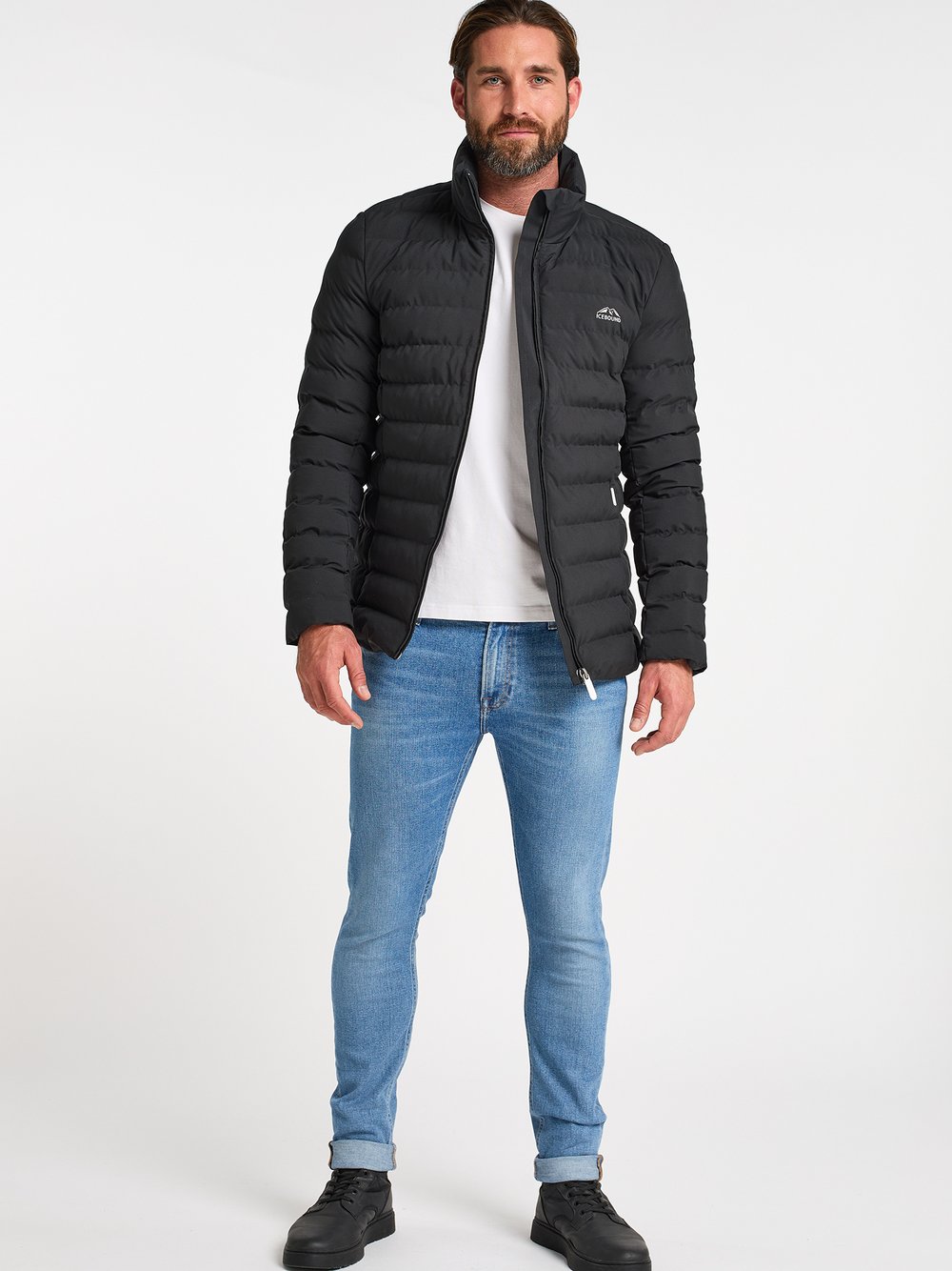 ICEBOUND Wattierte Winterjacke Herren schwarz, M