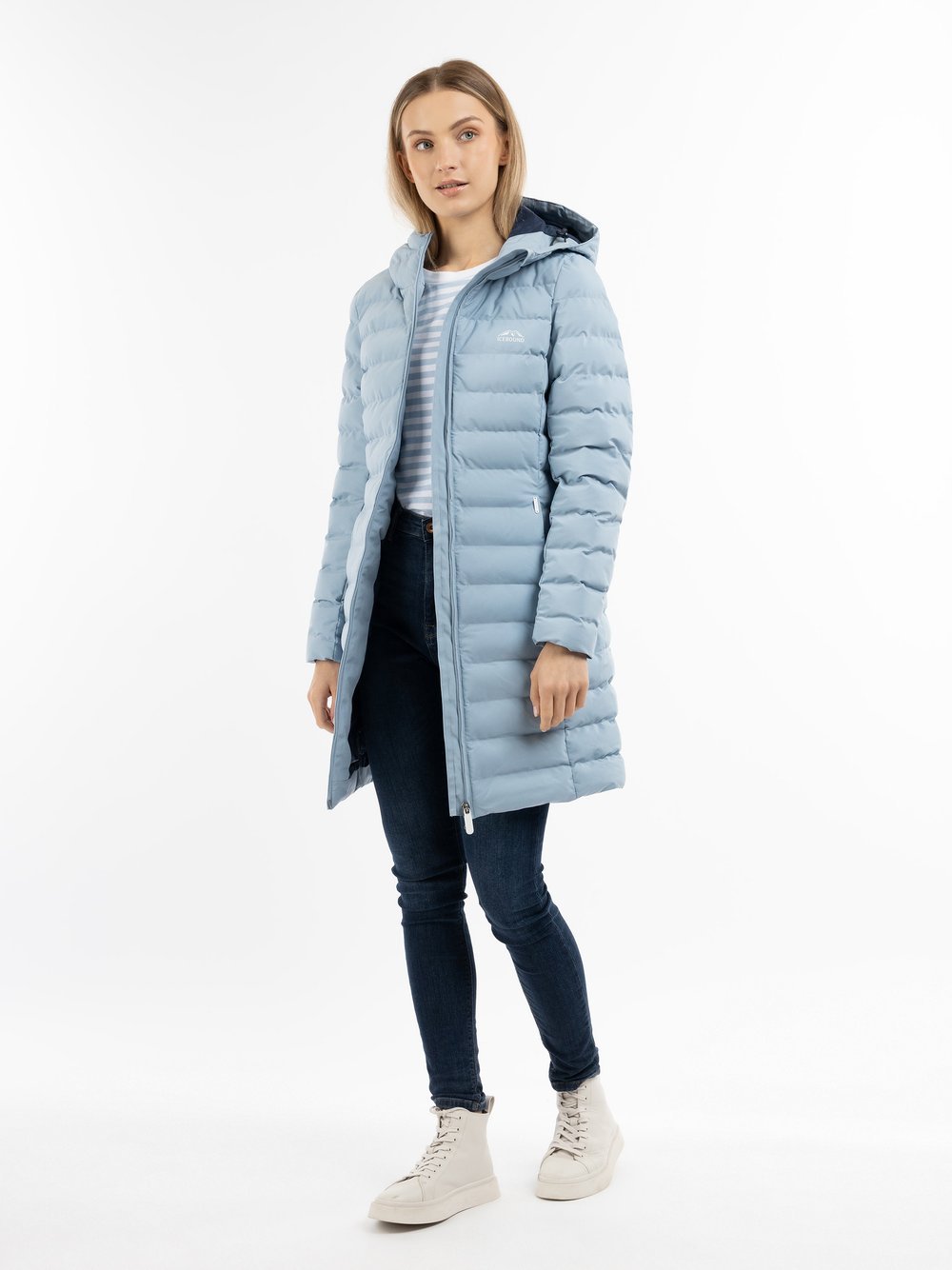 ICEBOUND Wattierter Steppmantel Damen blau, M