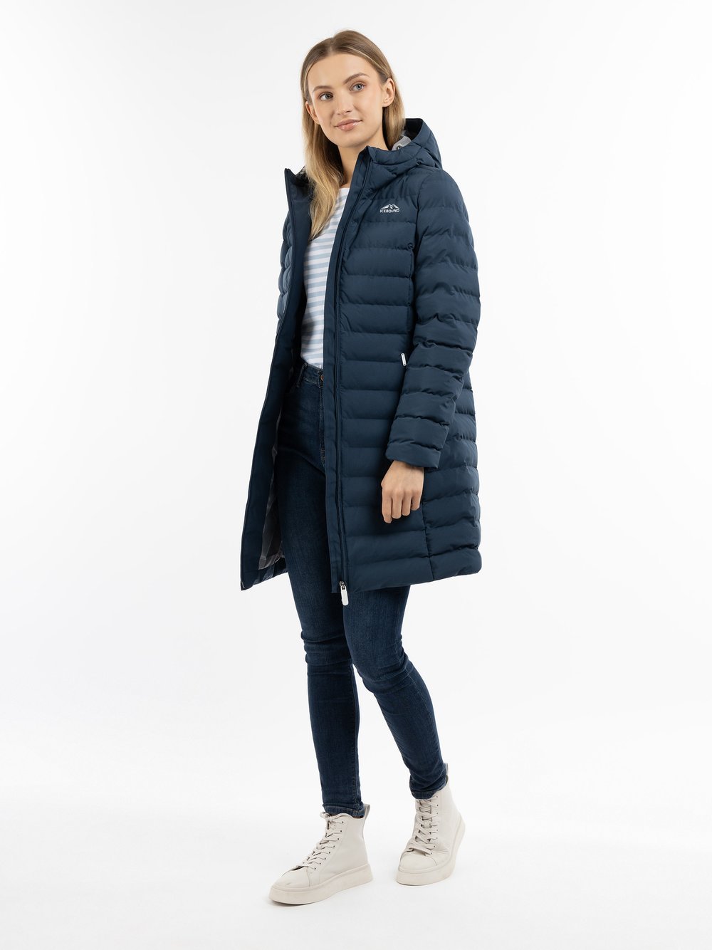 ICEBOUND Wattierter Steppmantel Damen blau, XL