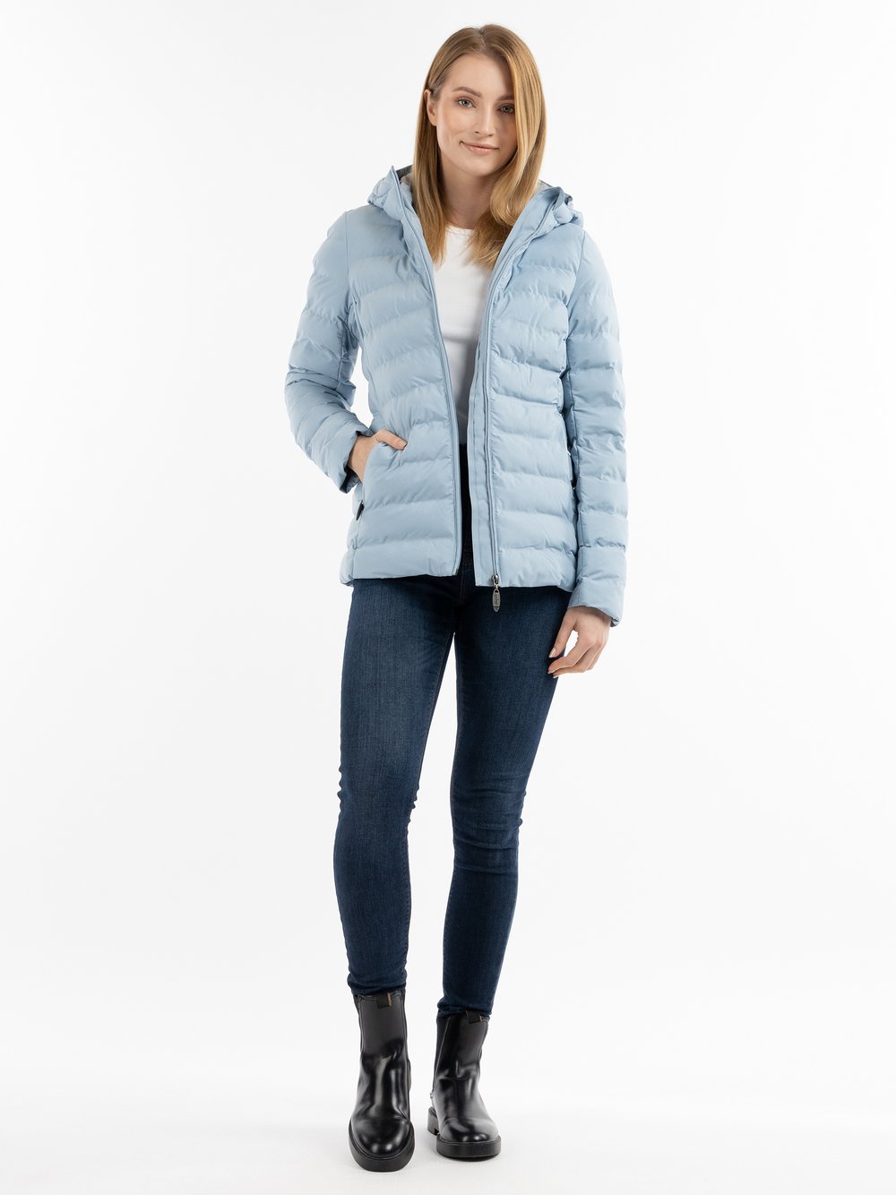 Usha Wattierte Steppjacke Damen blau, XXL