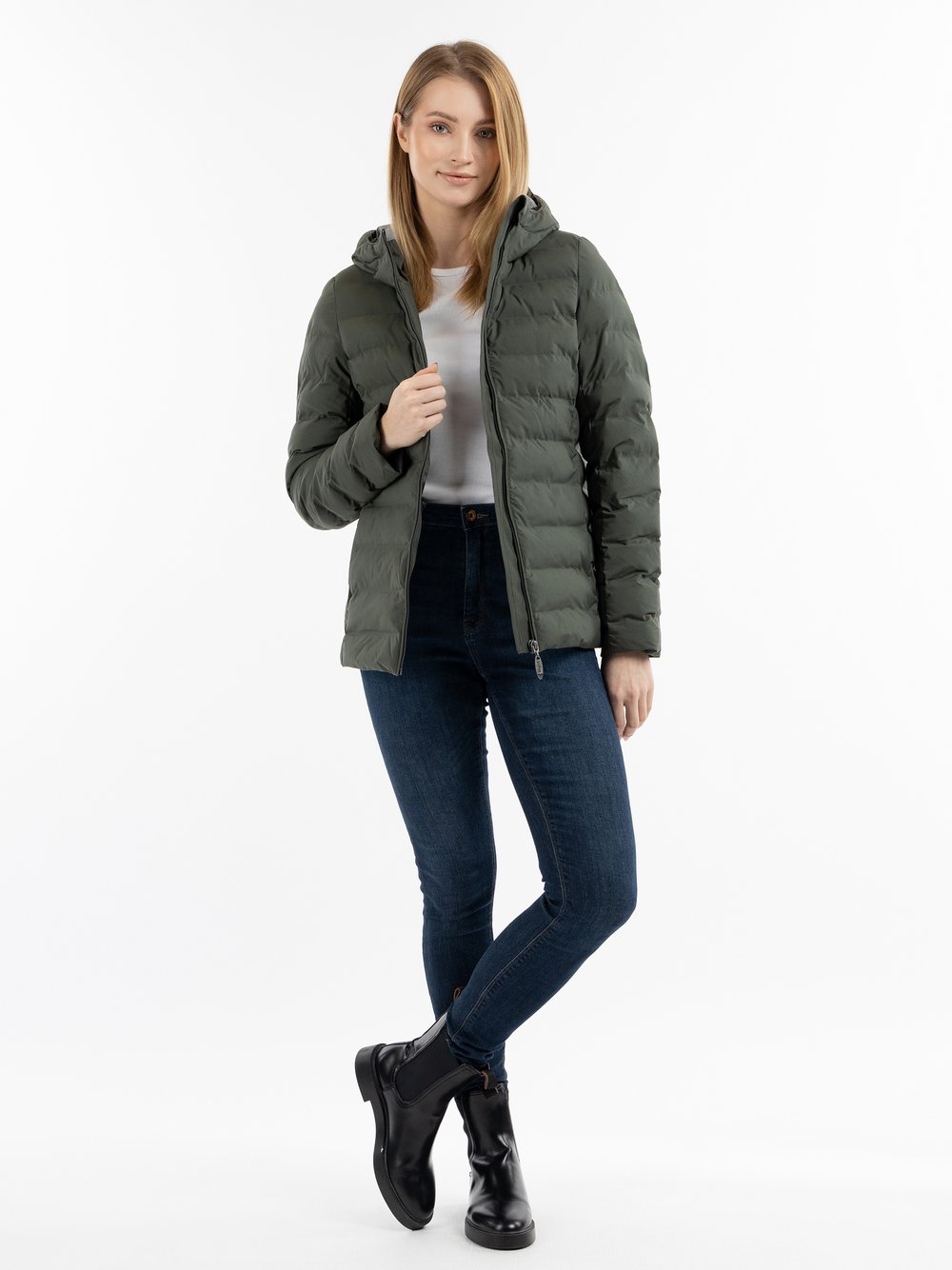 Usha Wattierte Steppjacke Damen grün, XXL