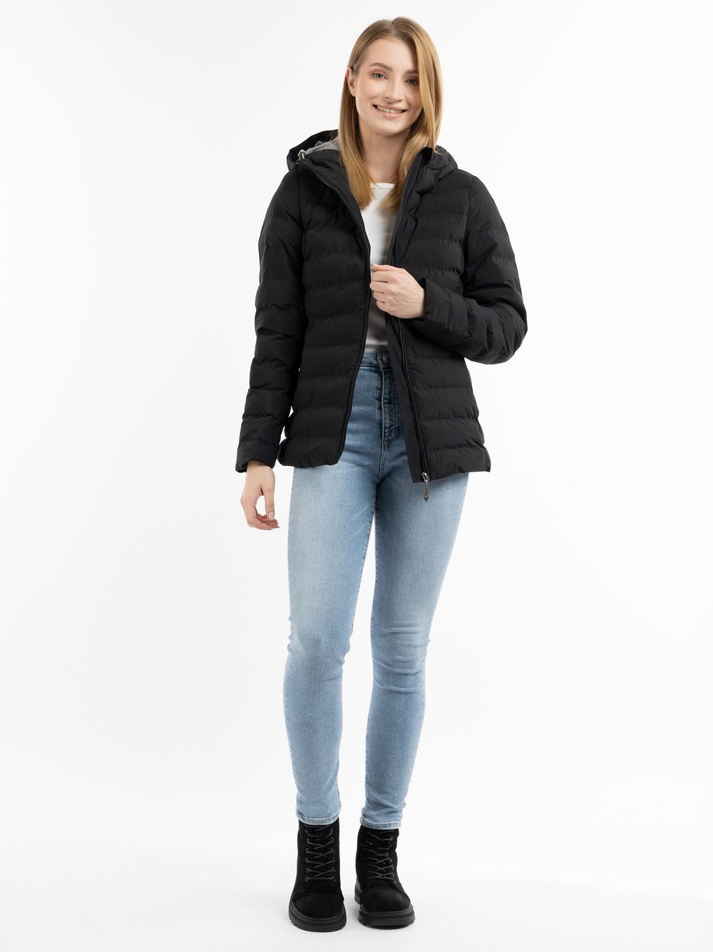 Usha Wattierte Steppjacke Damen schwarz, L