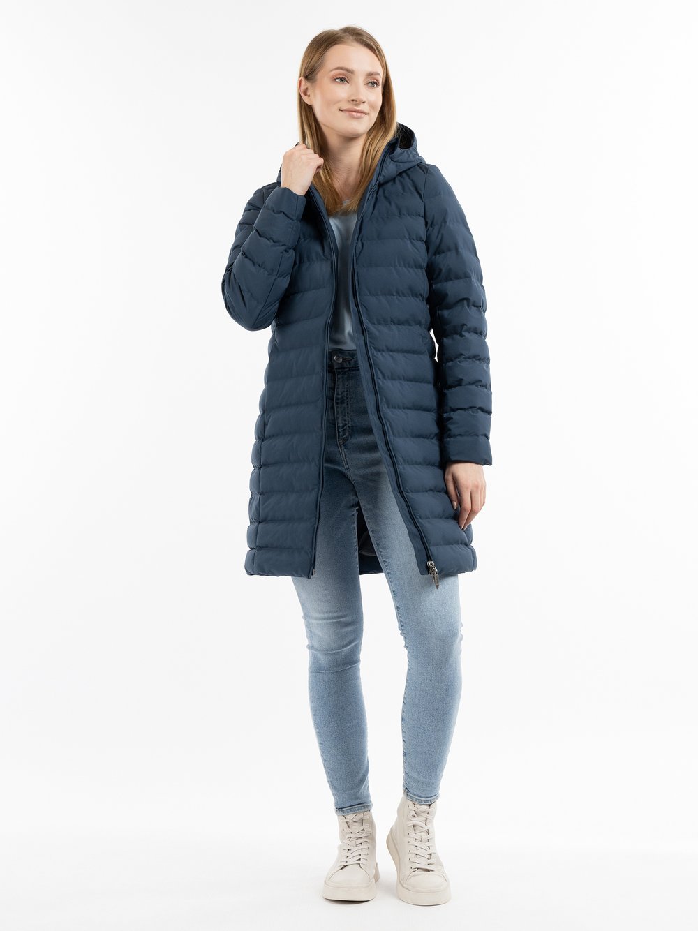 Usha Wattierter Steppmantel Damen blau, XXL