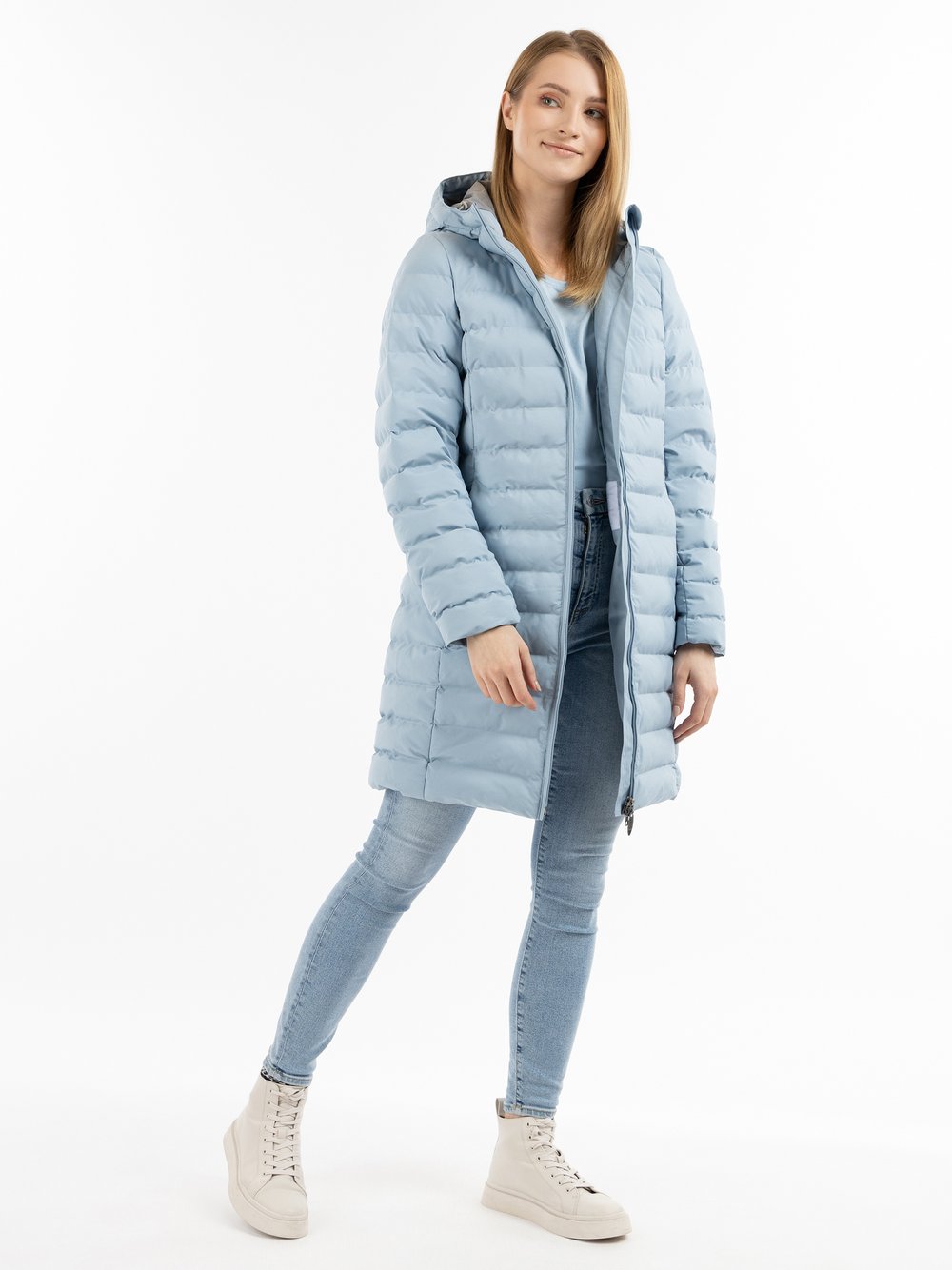 Usha Wattierter Steppmantel Damen blau, XXL