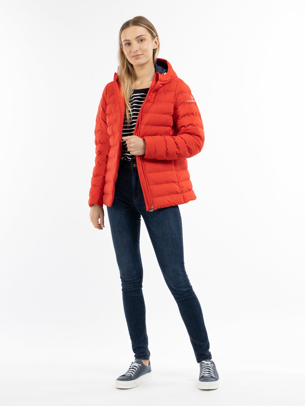 Dreimaster Wattierte Winterjacke Damen rot, L