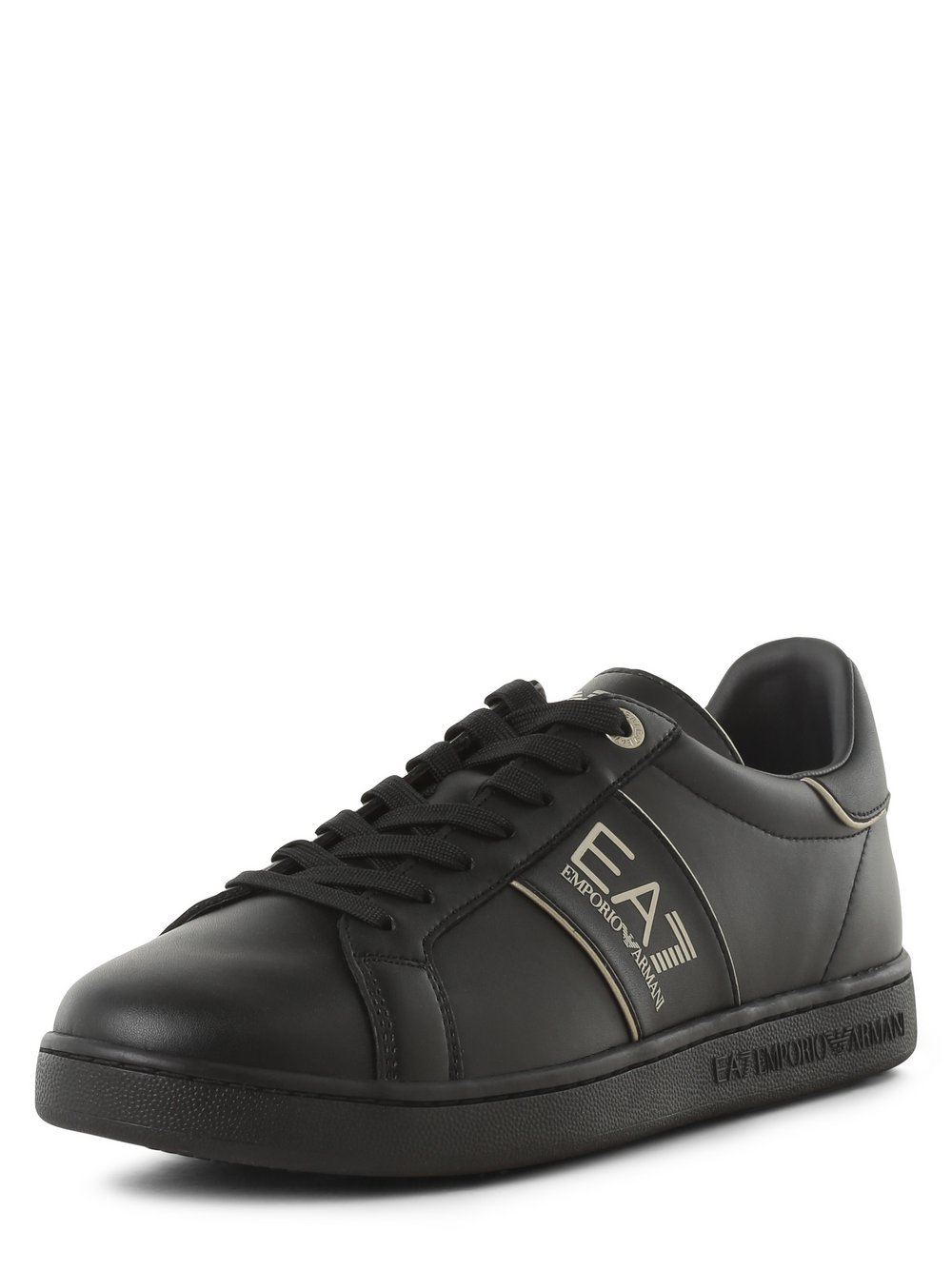 EA7 Emporio Armani Sneaker aus Leder Herren Kunstleder schwarz, 11