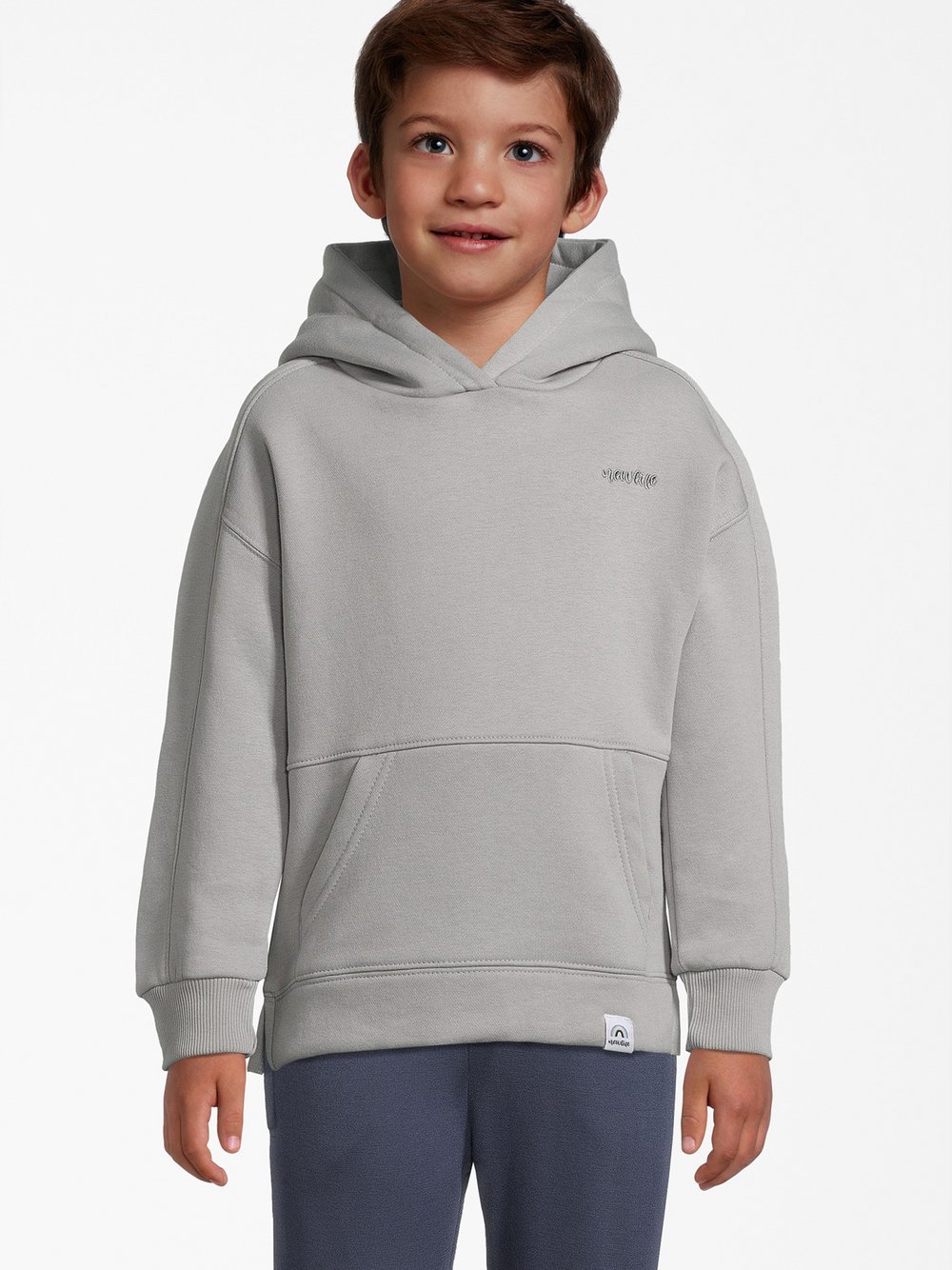 newlife Hoodie Kinder Baumwolle grau, 122