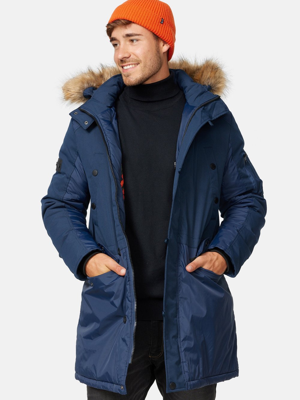 Indicode Parka Herren blau, L