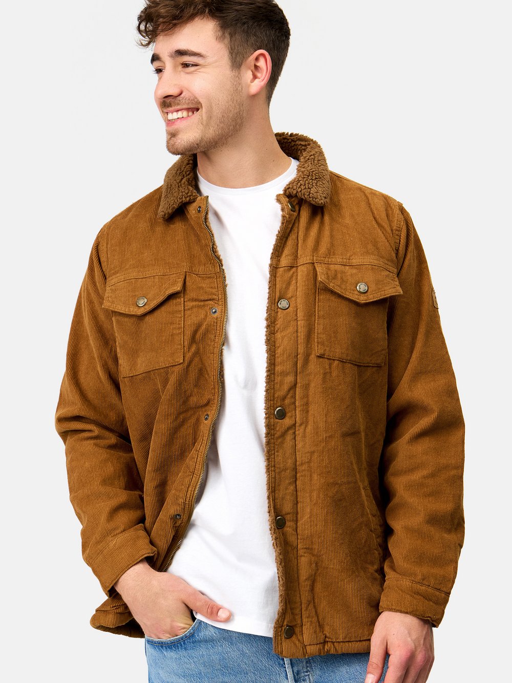 Indicode Übergangsjacke Herren Baumwolle braun, S