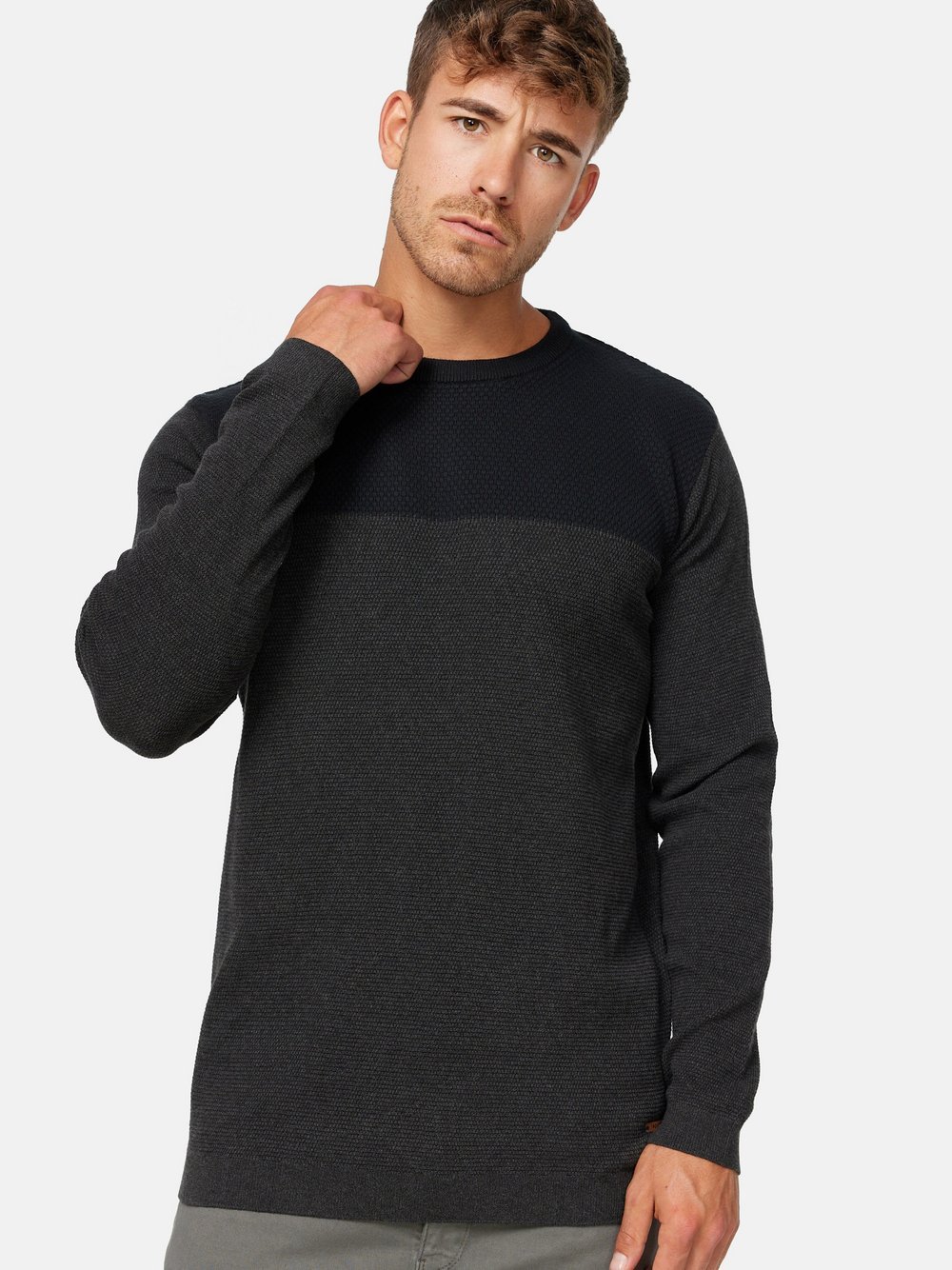 Indicode Strickpullover Herren Jersey schwarz, S