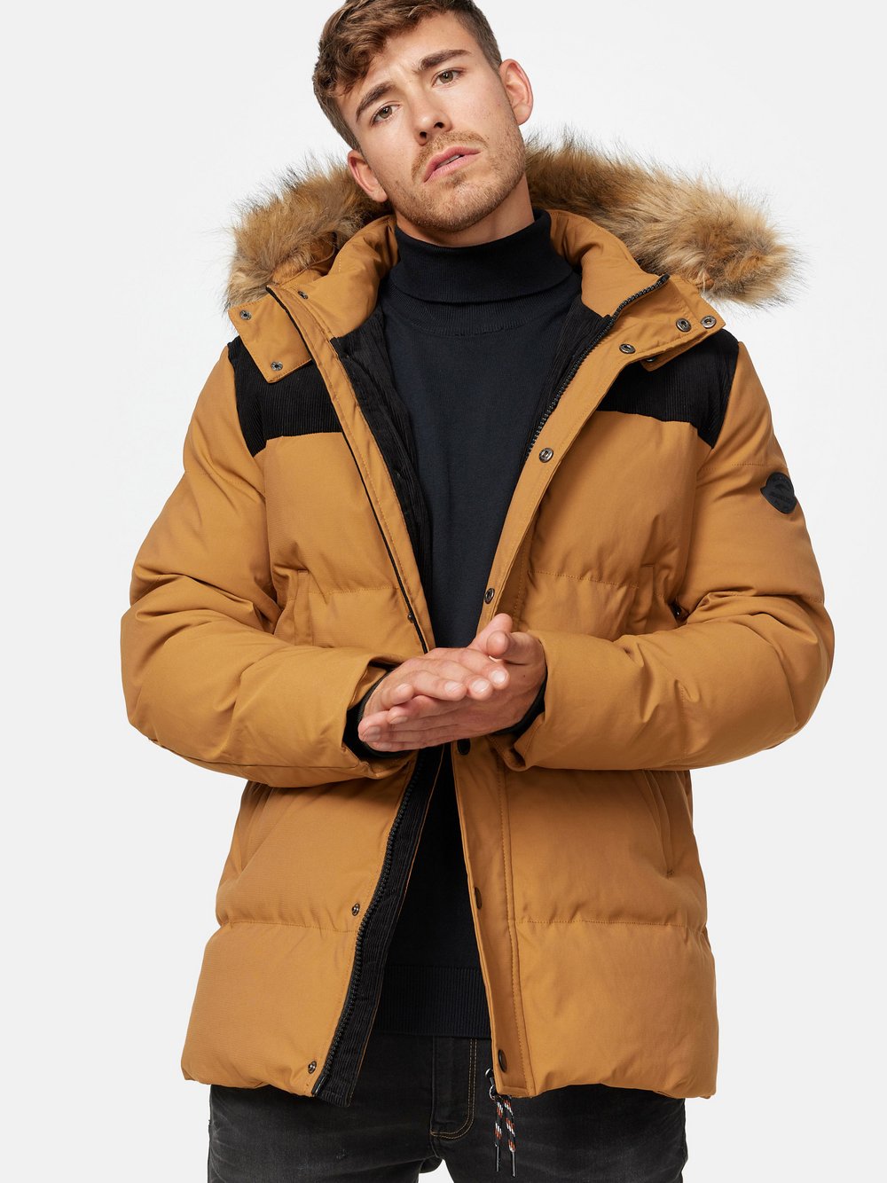 Indicode Parka Herren braun, S