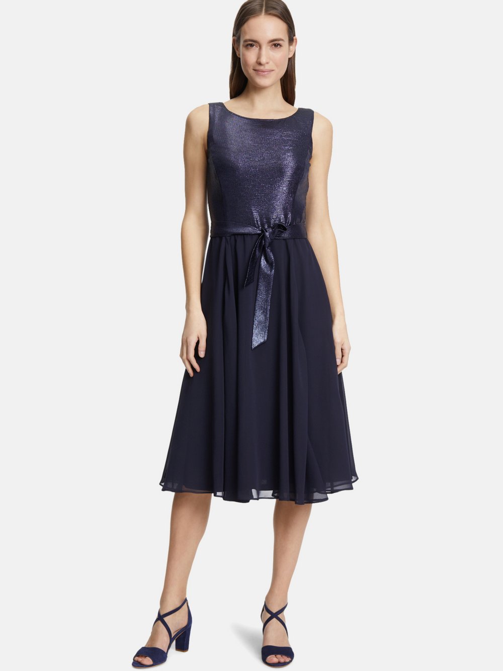 Vera Mont Cocktailkleid Damen blau gemustert, 44