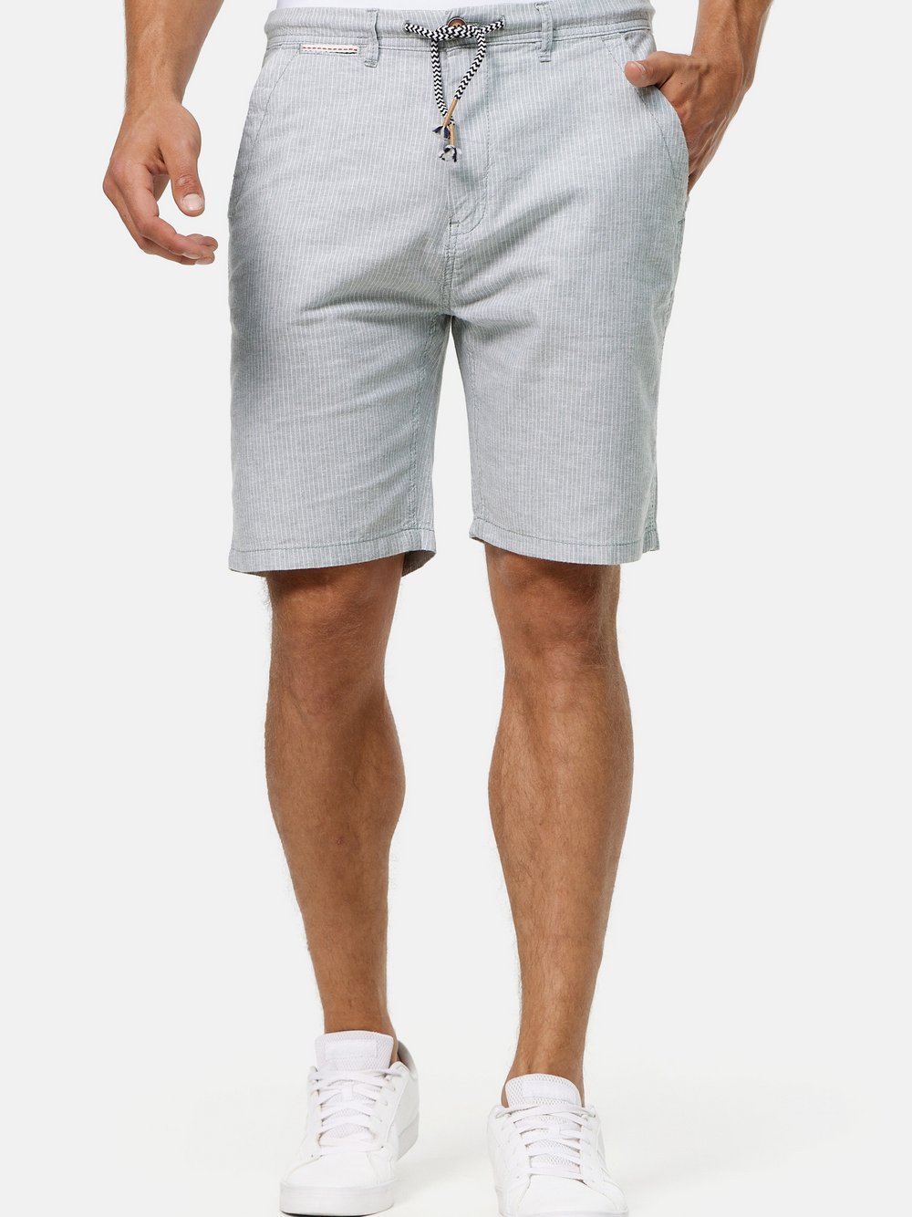 Indicode Shorts Leinen Herren grün, M