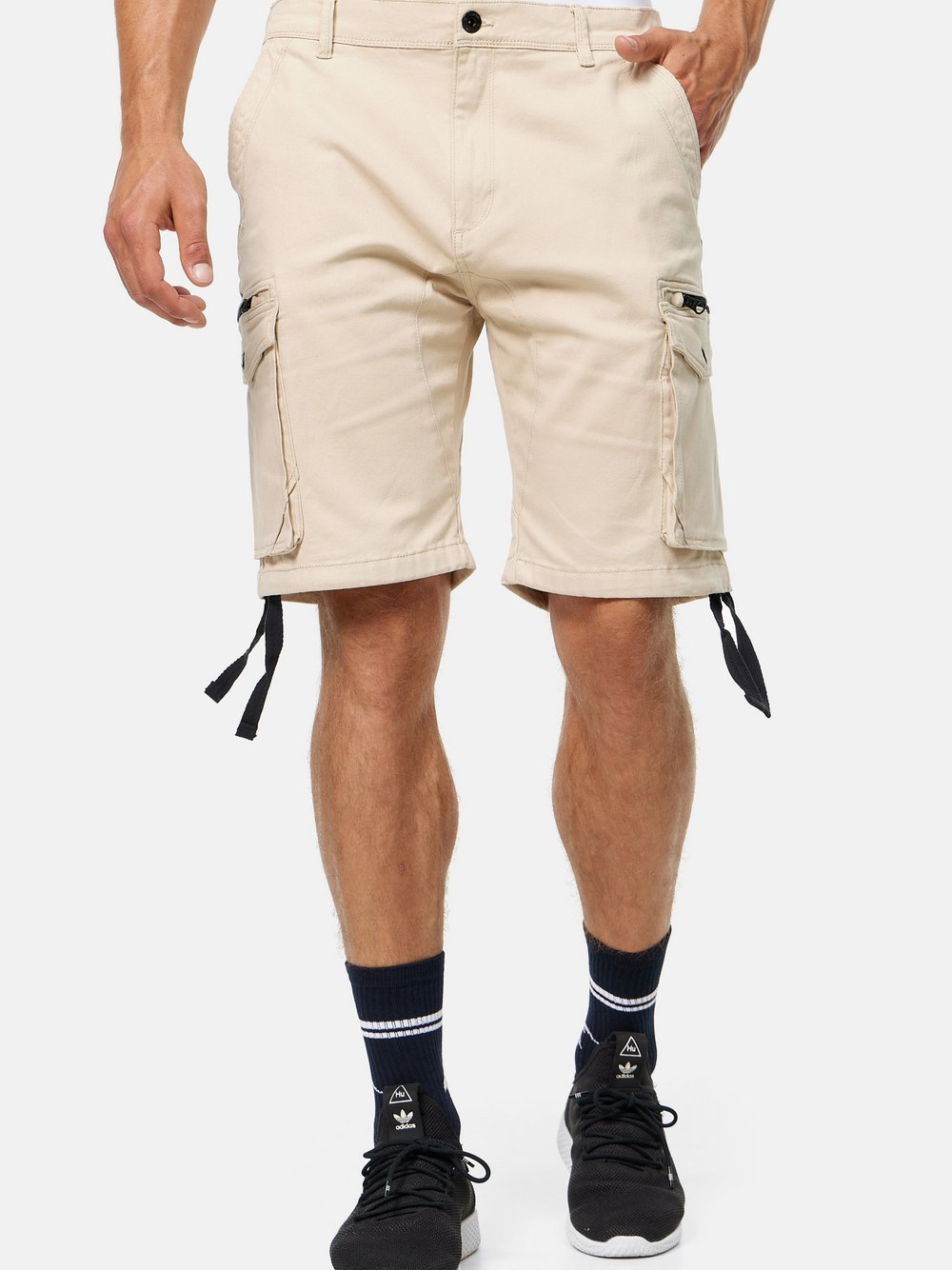 Indicode Shorts Cargo Herren Baumwolle beige, M