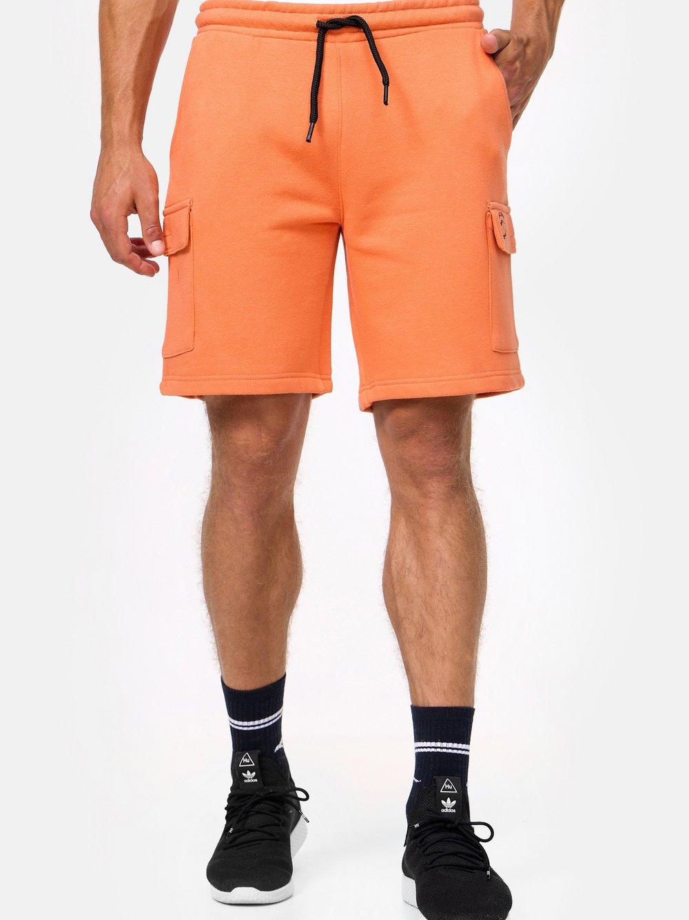 Indicode Shorts Sweat Herren Baumwolle orange, M