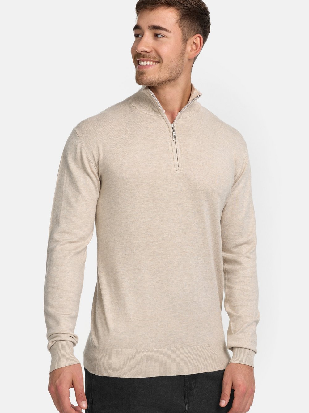 Jeff Strickpullover Herren Viskose beige, M