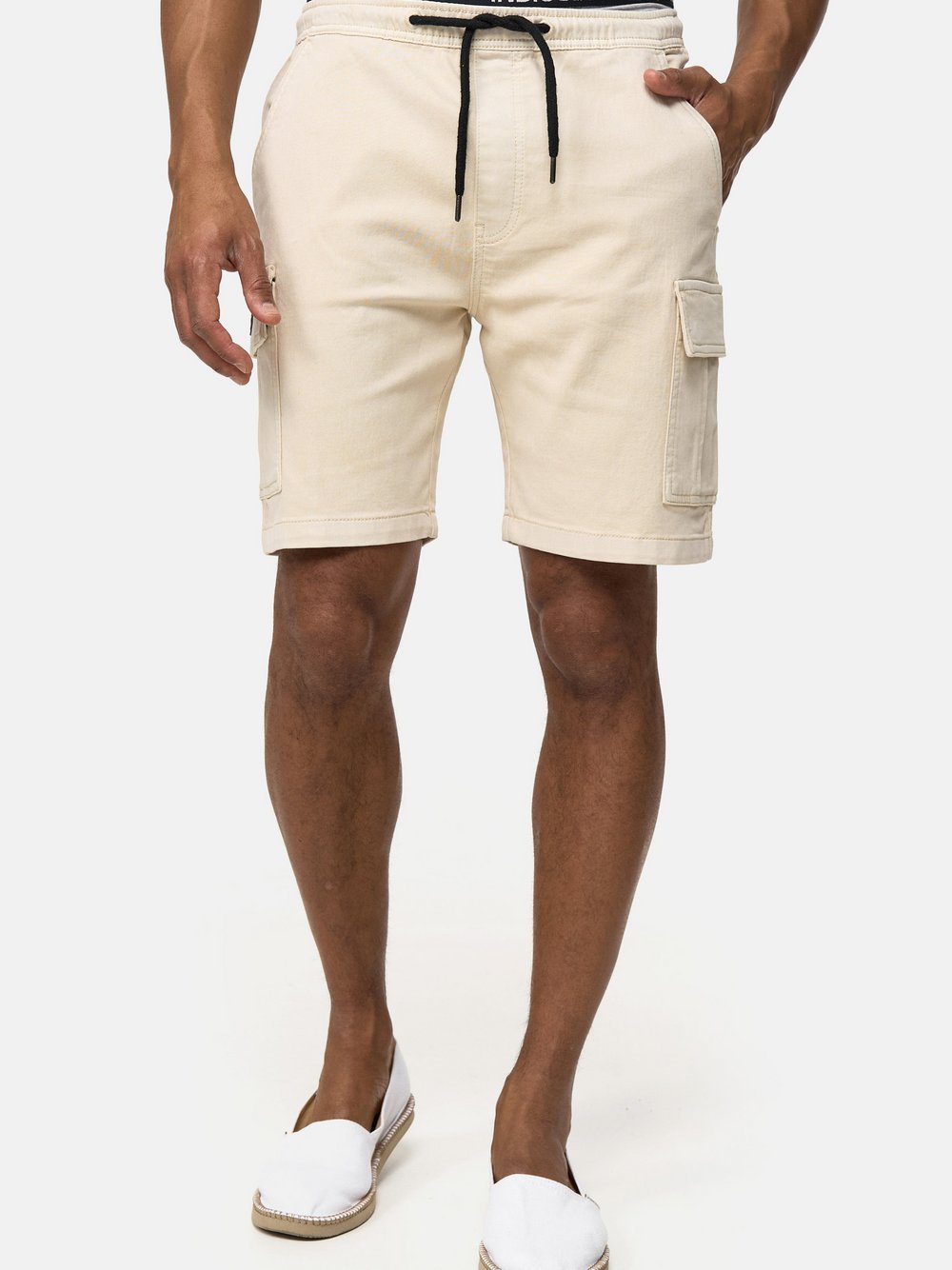 Indicode Shorts Jeans Herren Baumwolle beige, XXL