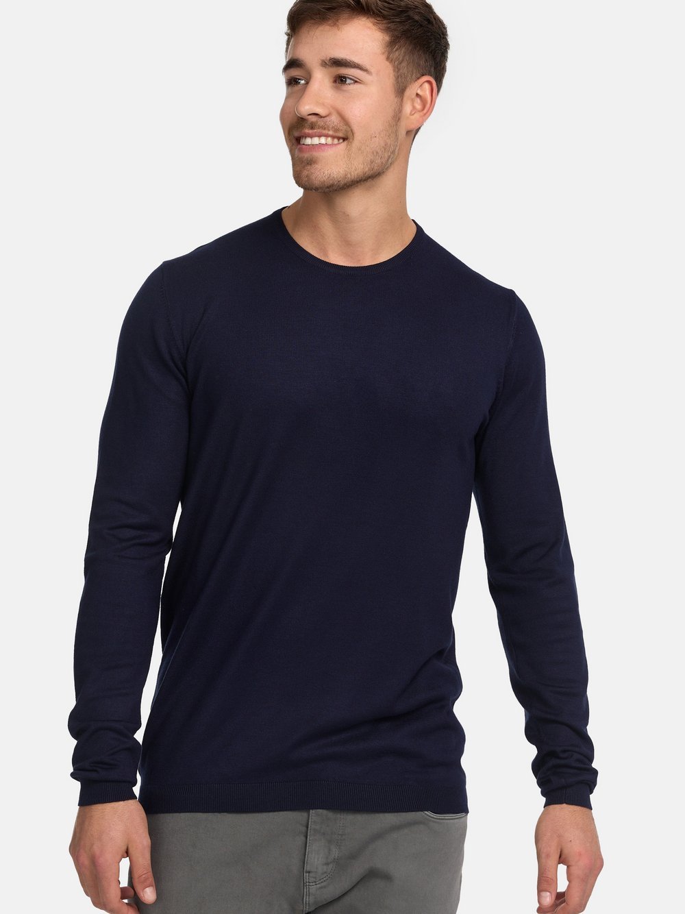 Jeff Strickpullover Herren Viskose blau, L