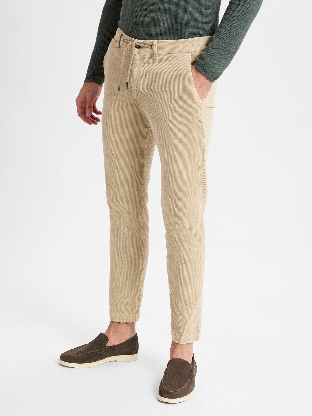 Finshley & Harding Cordhose Herren Baumwolle beige, 32-32