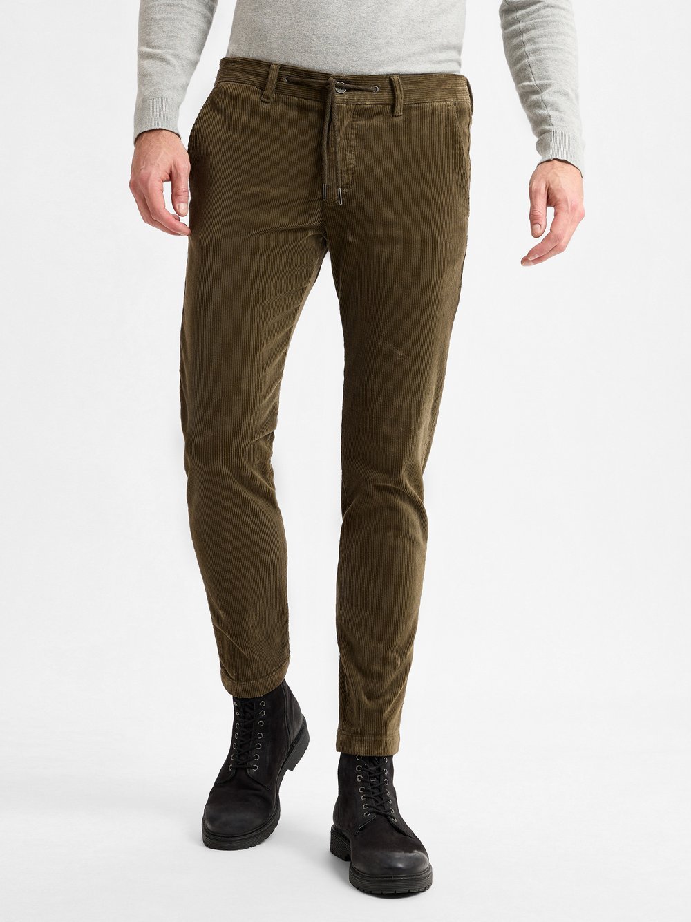 Finshley & Harding Cordhose Herren Baumwolle grün, 36-32