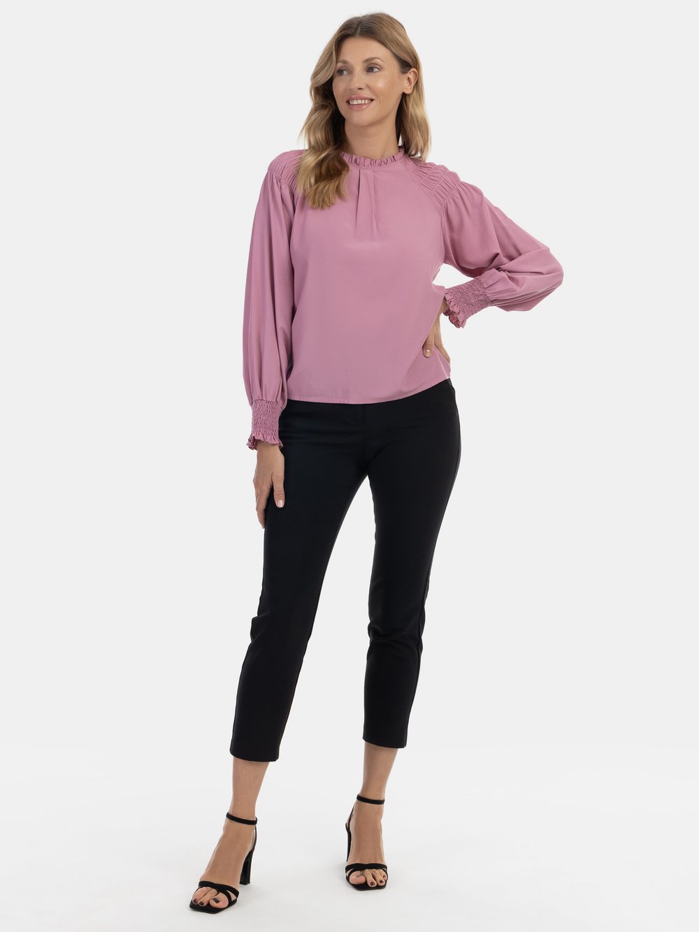 Usha Blusenshirt Damen Viskose rosa, L