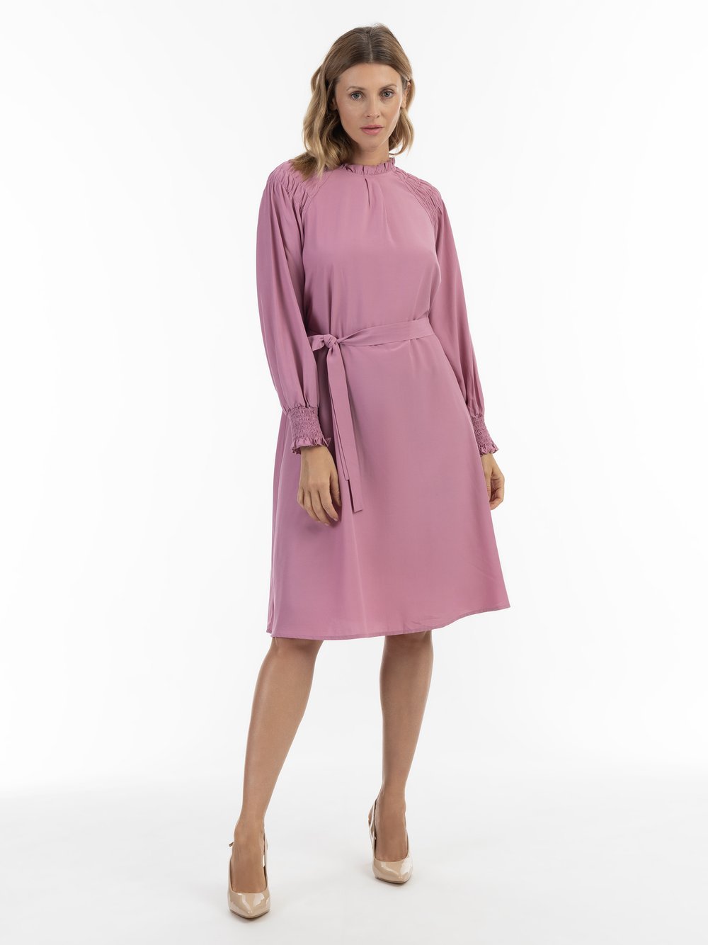 Usha Midikleid Damen Viskose rosa, XXL