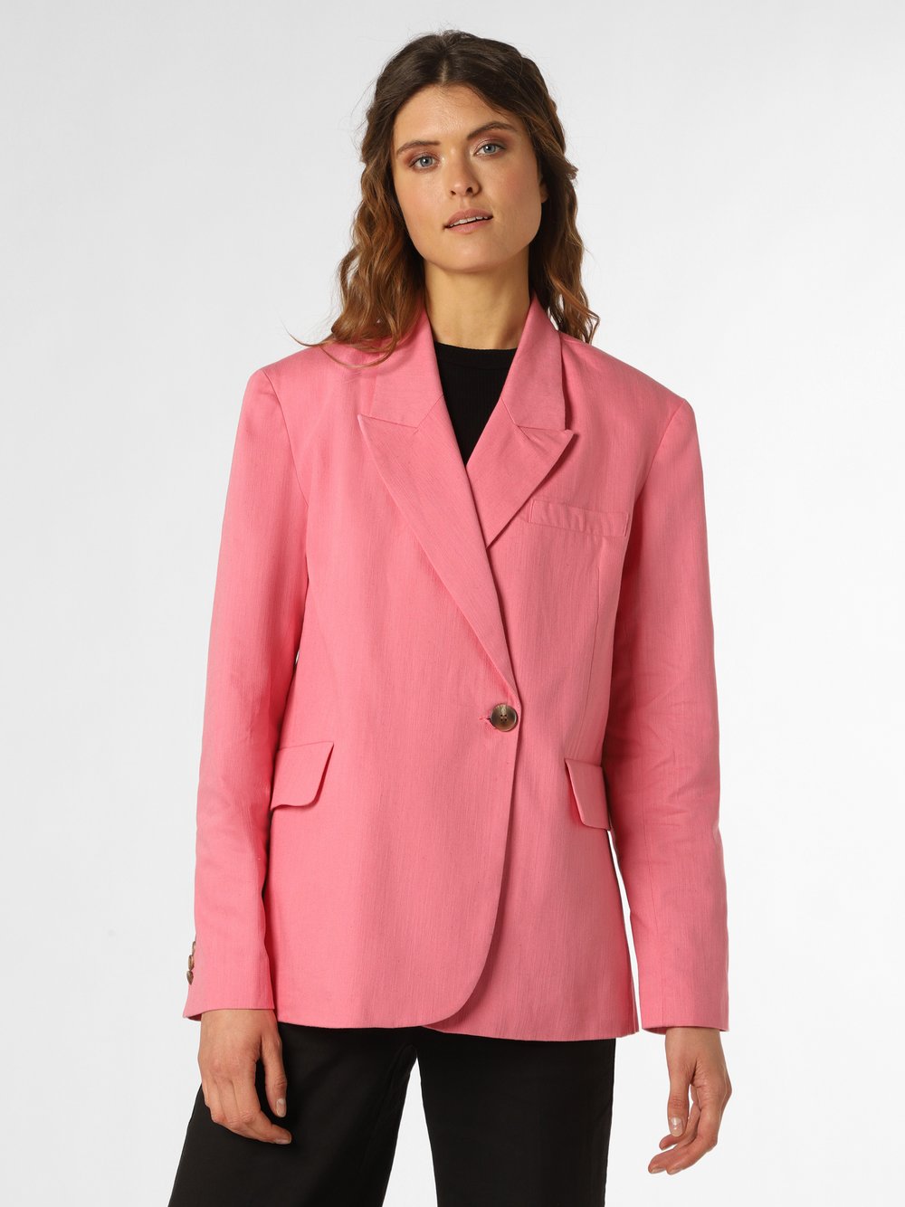 EDITED Blazer mit Leinen-Anteil Damen Baumwolle pink, 40