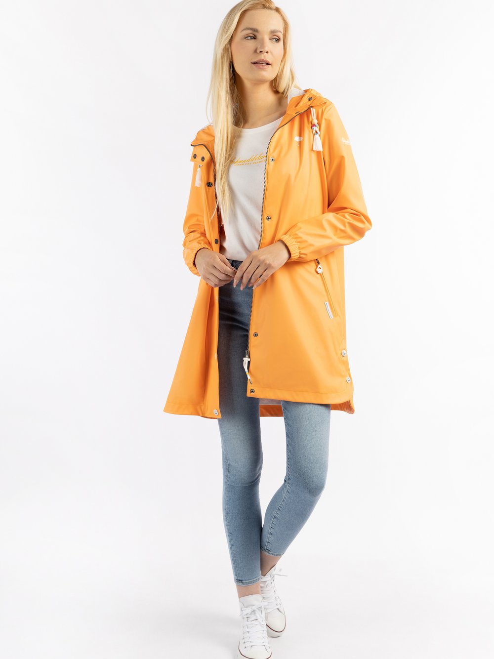 Schmuddelwedda Regenmantel Damen orange, L