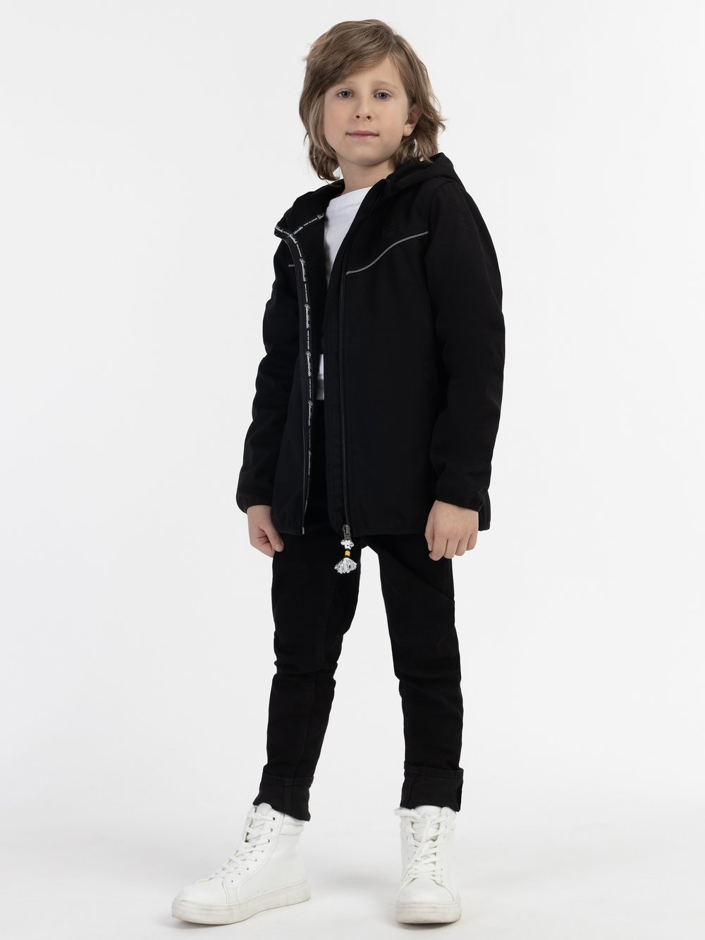 Schmuddelwedda Funktionsjacke Jungen schwarz meliert, 116