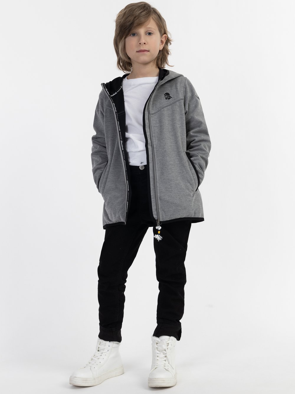 Schmuddelwedda Funktionsjacke Jungen grau meliert, 110