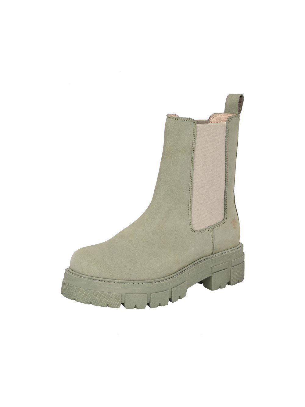 Apple of Eden Chelsea-Boots Damen Leder grün, 37