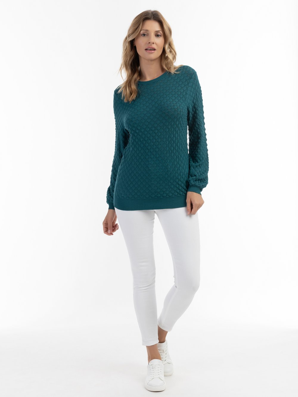 Usha Strick Pullover Damen Viskose grün, M