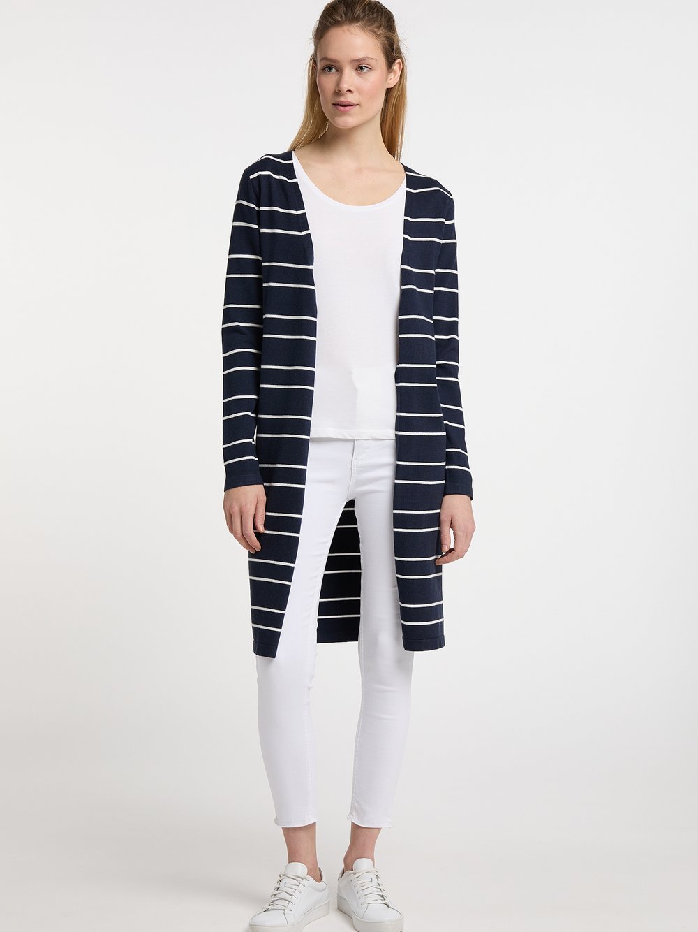 Dreimaster Cardigan Damen Viskose mehrfarbig gestreift, XS/S