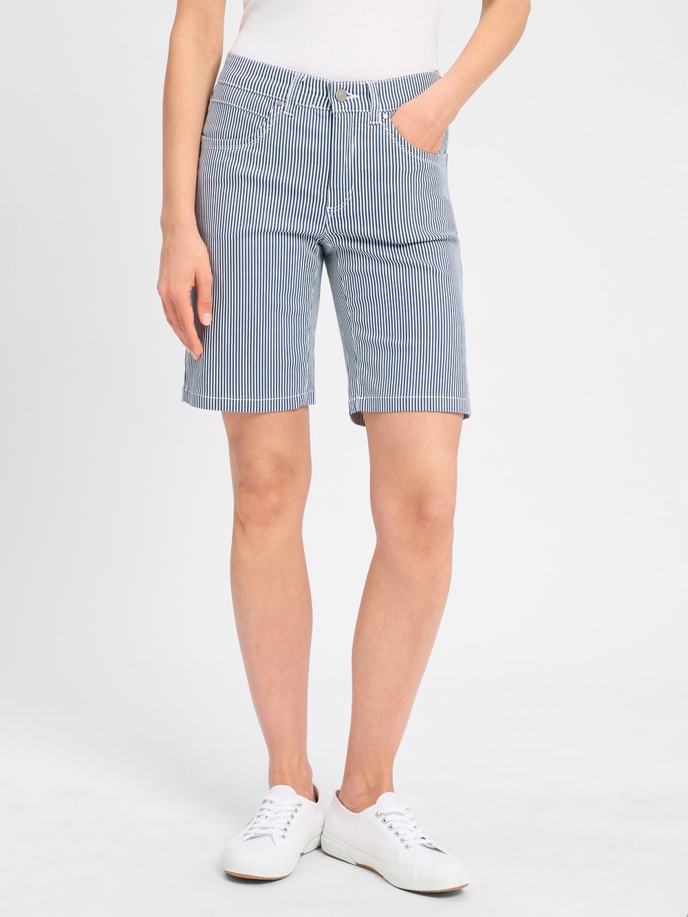 VG Shorts Damen Baumwolle mehrfarbig gestreift, 42