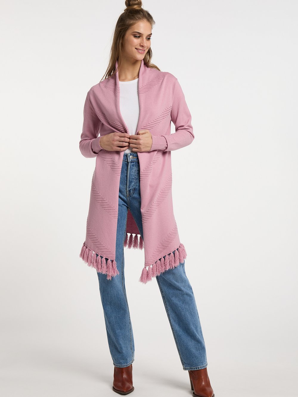 Usha Strick Cardigan Damen Polyamid rosa, M/L