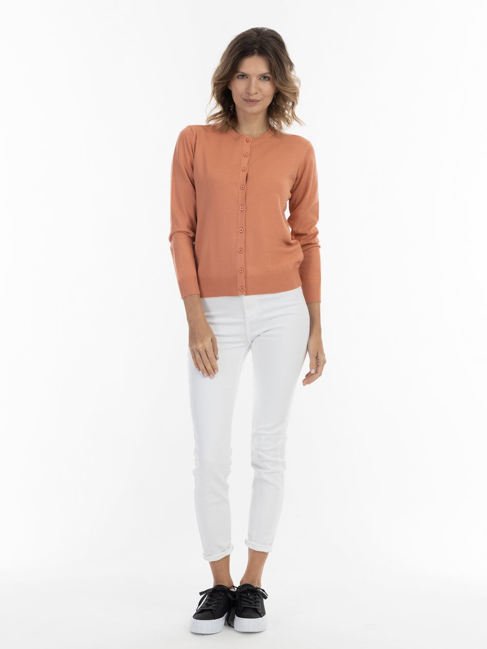 Usha Cardigan Damen Viskose orange, S