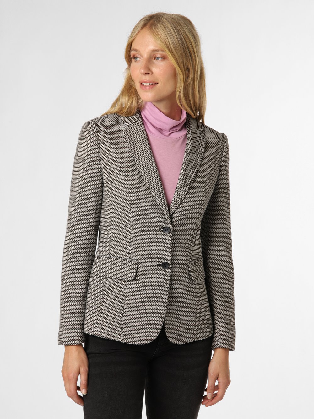 More & More Blazer Damen schwarz kariert, 34